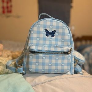 Blue butterfly backpack